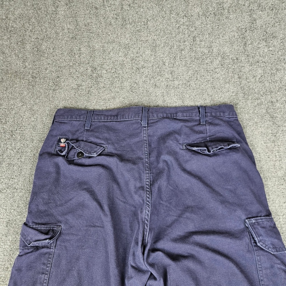 Tyndale Workwear Mens Flame Resistant Cargo Pants Navy Blue FR W40 L32 K215T - Picture 7 of 12